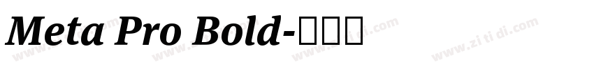 Meta Pro Bold字体转换